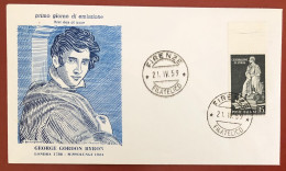 ITALY - FDC - 1959 - Inauguration Of The Monument To George Gordon Byron - FDC