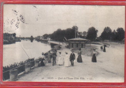 Carte Postale 89. Sens  Quai De L'Yonne  Très Beau Plan - Sens