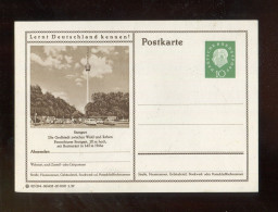 "BUNDESREPUBLIK DEUTSCHLAND" 1959, Bildpostkarte Mit Bild "STUTTGART, Fernsehturm" ** (L2128) - Cartes Postales Illustrées - Neuves