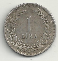 TURQUIE - 1 Lira - 1948 - Argent - TB/TTB - Türkei