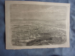 Gravure Sur Bois 1860 Tiree D' Une Revue De L' Epoque La Ville De Pavie Italie - Sonstige & Ohne Zuordnung