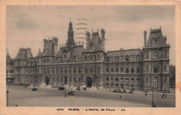 FRANCE - Paris - Vue Sur L'hôtel De Ville - L L - Animé - Vu Générale - Carte Postale Ancienne - Cafés, Hôtels, Restaurants