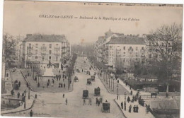 CHALON SUR SAONE  Boulevard De La République Et Rue D'Autun - Chalon Sur Saone