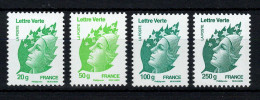 YV 4593 à 4596 N** MNH Luxe Complète Tarifs Lettre Verte - Prix Sous La Faciale Actuelle - Unused Stamps