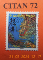 FRANCE 2024    ANNEE DU  DRAGON  A 1.29€.  CACHET  ROND  ( A VOYAGE) - Used Stamps