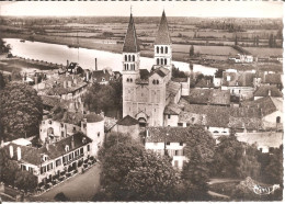 TOURNUS (71) Vue Aérienne Sur L'Abbaye , L'Eglise St-Philibert , La Saône En 1959  CPSM GF - Other & Unclassified