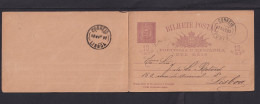1893- 10 R. Doppel-Ganzsache (P 21) Ab Porto Nach Lisboa - Lettres & Documents