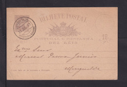1887 - 10 R. Ganzsache Ab FORNOS DE ALGODRES  - Covers & Documents