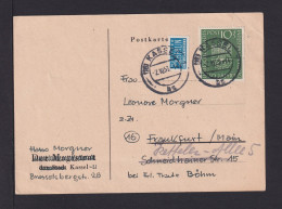 1953 - 10 Pf. Germanisches Museum Auf Karte Ab Kassel Nach Frankfurt - Storia Postale