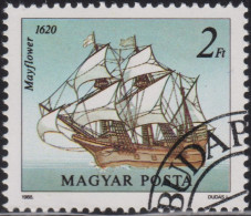 1988 Ungarn ⵙ Mi:HU 3967A, Sn:HU 3132, Yt:HU 3167, Sg:HU 3846, "Mayflower" 1620, Schiff - Gebraucht