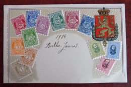 Cpa Représentation Timbres Pays ; Norvège - Stamps (pictures)