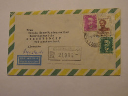 BRAZIL  AIRMAIL  REGISTERED COVER TO GERMANY - Sonstige & Ohne Zuordnung