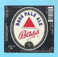 BIERETIKET -  BASS PALE ALE  - 25 CL.  (BE 762) - Bier