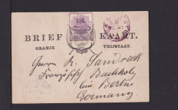 1893 - 1 1/2 P. Ganzsache Ab BETHANY Nach Deutschland - Oranje Vrijstaat (1868-1909)