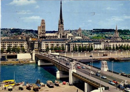 Rouen Pont Boïeldieu La Cathédrale ( Cachet Du Musée Jeanne D'Arc, Timbrée En 1971 Avec Oblitération Du Salon De L'auto - Rouen