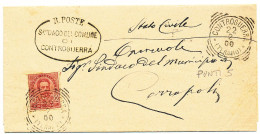 1900 CONTROGUERRA   TONDO RIQUADRATO - Marcophilia
