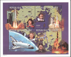 Niger 1997, Space, Copernicus, Galileo, 4val In BF - Niger (1960-...)