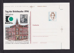 80 Pf. Privat-Ganzsache Mit Bogenrand Obere Rechte Ecke - Private Postcards - Mint
