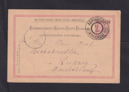 1900 - 20 P. Ganzsache Ab ADRIANOPEL Nach Leipzig - Oostenrijkse Levant