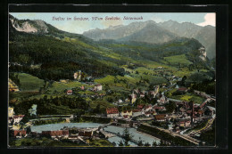 AK Hieflau Im Gesäuse, Ortsansicht Mit Berglandschaft Aus Der Vogelschau  - Sonstige & Ohne Zuordnung