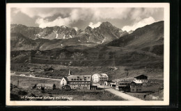 AK St. Christoph A. Arlberg, Blick Zum Ort Mit Valluga  - Autres & Non Classés