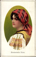 CPA Junge Rumänin, Balkan Schönheit, Portrait - Costumes