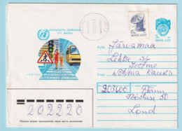 USSR 1990.0713. Traffic Safety. Prestamped Cover, Used - 1980-91