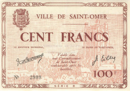 E751 Ville De Saint Omer Cent Francs - Notgeld