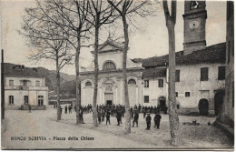 1918-Genova Ronco Scrivia "p.zza Della Chiesa"animata - Genova (Genua)