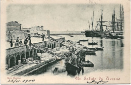 1900-Livorno Molo Mediceo, Viaggiata - Livorno