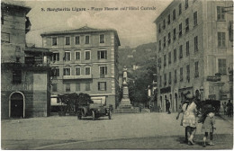 1910circa-genova S.Margherita Ligure P.zza Mazzini Coll'Hotel Centrale - Genova (Genoa)