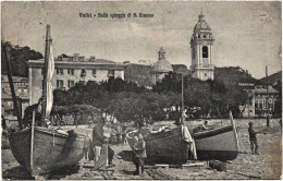 1922-Genova Veltri Sulla Spiaggia Di S.Erasmo, Viaggiata Francobollo Asportato - Genova (Genua)