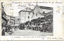 1902-Imperia Ventimiglia Via Cavour Veduta Da Piazza Mercato - Imperia