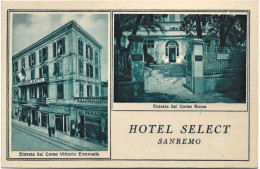 1930circa-Sanremo Hotel Select Due Vedute Dell'entrata - San Remo