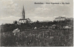 1910circa-Treviso Montebelluna Chiesa Prepositurale E Villa Binetti - Treviso