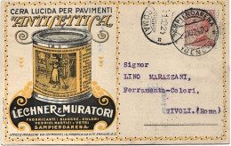 1924-Sampierdarena Pubblicitaria Della Cera Lucida Per Pavimenti "Antisettica" L - Advertising