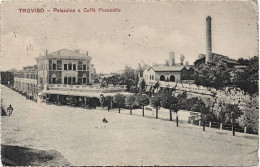 1909-Treviso Palazzina E Caffe Passuello, Viaggiata - Treviso