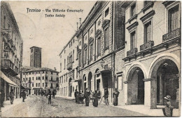 1917-Treviso Via Vittorio Emanuele Teatro Sociale, Viaggiata - Treviso