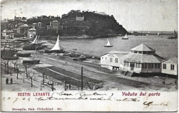 1904-Genova Sestri Levante Veduta Dal Porto, Viaggiata - Genova (Genoa)