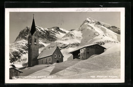 AK Warth /Vorarlberg, Ortspartie Mit Kirche Im Schnee  - Altri & Non Classificati