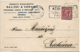 1928-Verona Stabilimento Galizzi E Cervini Fonderia Ghisa E Metalli Cartolina Co - Verona