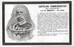 1900-cartolina Commemorativa Dei Funerali Di Sua Maesta' Umberto I Re D'Italia - Funerali