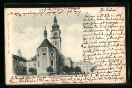 AK Linz A. D., Blick Auf Die Pfarrkirche  - Sonstige & Ohne Zuordnung