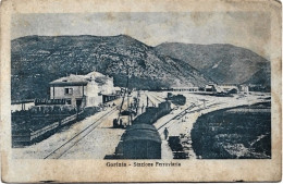 1915circa-Gorizia Stazione Ferroviaria, Cartolina Macchiata Ma Rara - Gorizia
