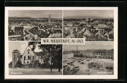 AK Wr. Neustadt /N.-Do., Kriegsschule Und Platz  - Other & Unclassified