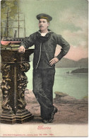 1900circa-marinaio Della Nave Umberto In Posa Con Modellino Della Stessa Nave - Other & Unclassified