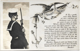 1942-Cartolina Militare A Soggetto Patriottico La Preghiera Del Marinaio,viaggia - Patriotic
