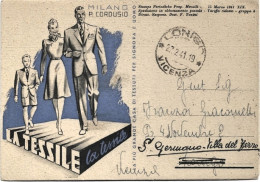 1941-cartolina Pubblicitaria La Tessile Di Milano Viaggiata - Advertising