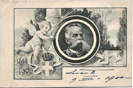 1900-Cartolina Re Umberto I Genetliaco 1844-1900 - Personnages Historiques