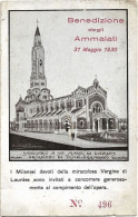 1930-Milano Csantuario Maria Di Lourdes Cartolina Benedizione Degli Ammalati Per - Milano (Milan)